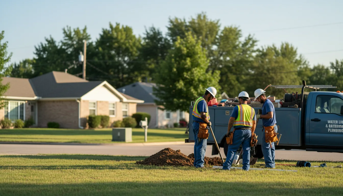Residential water line and bathroom plumbing service in Kirby, AR